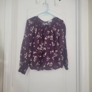 Sonoma Size S Purple Floral Top